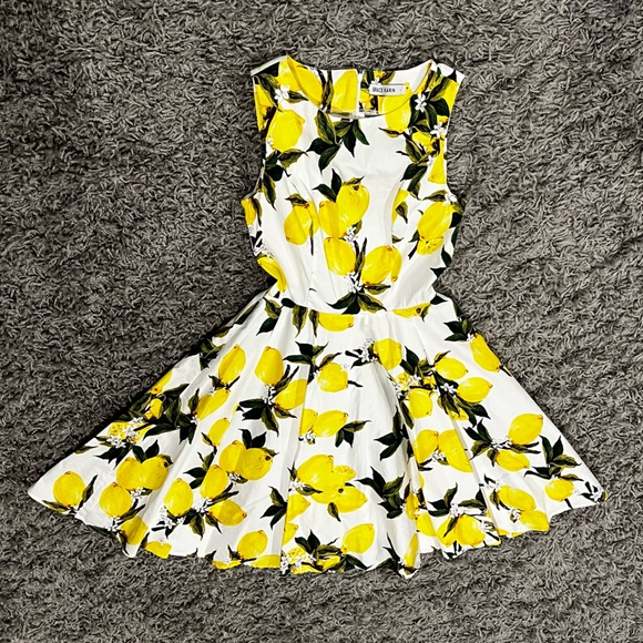 Grace Karin Yellow Floral Dress - Picture 1 of 4